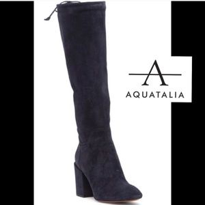 Aquatilia Floriana Navy Suede Tall Boots